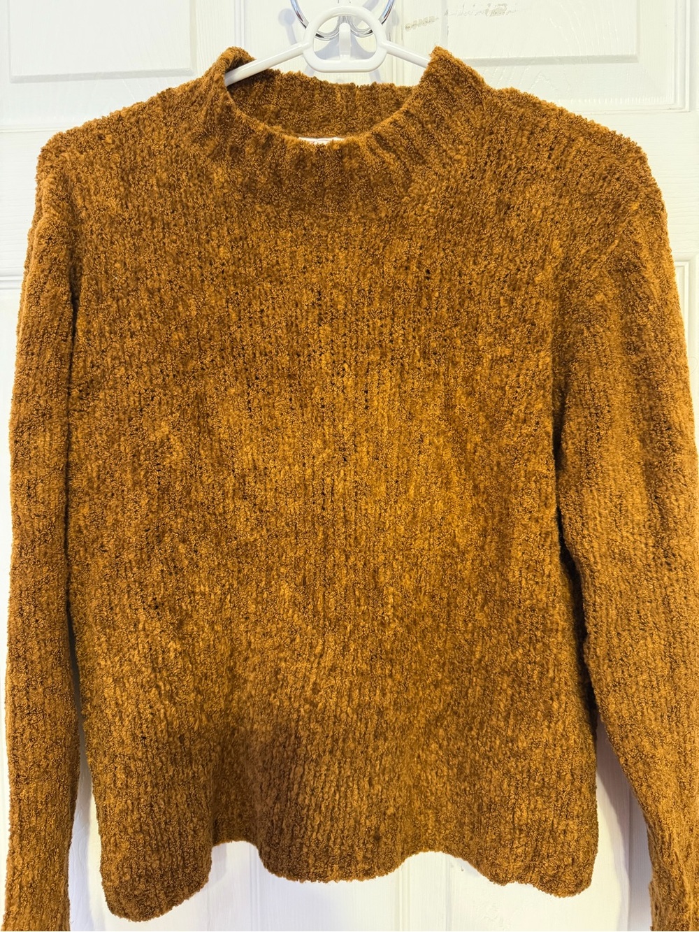 Talbots Textured Mock Neck Sweater in Brown